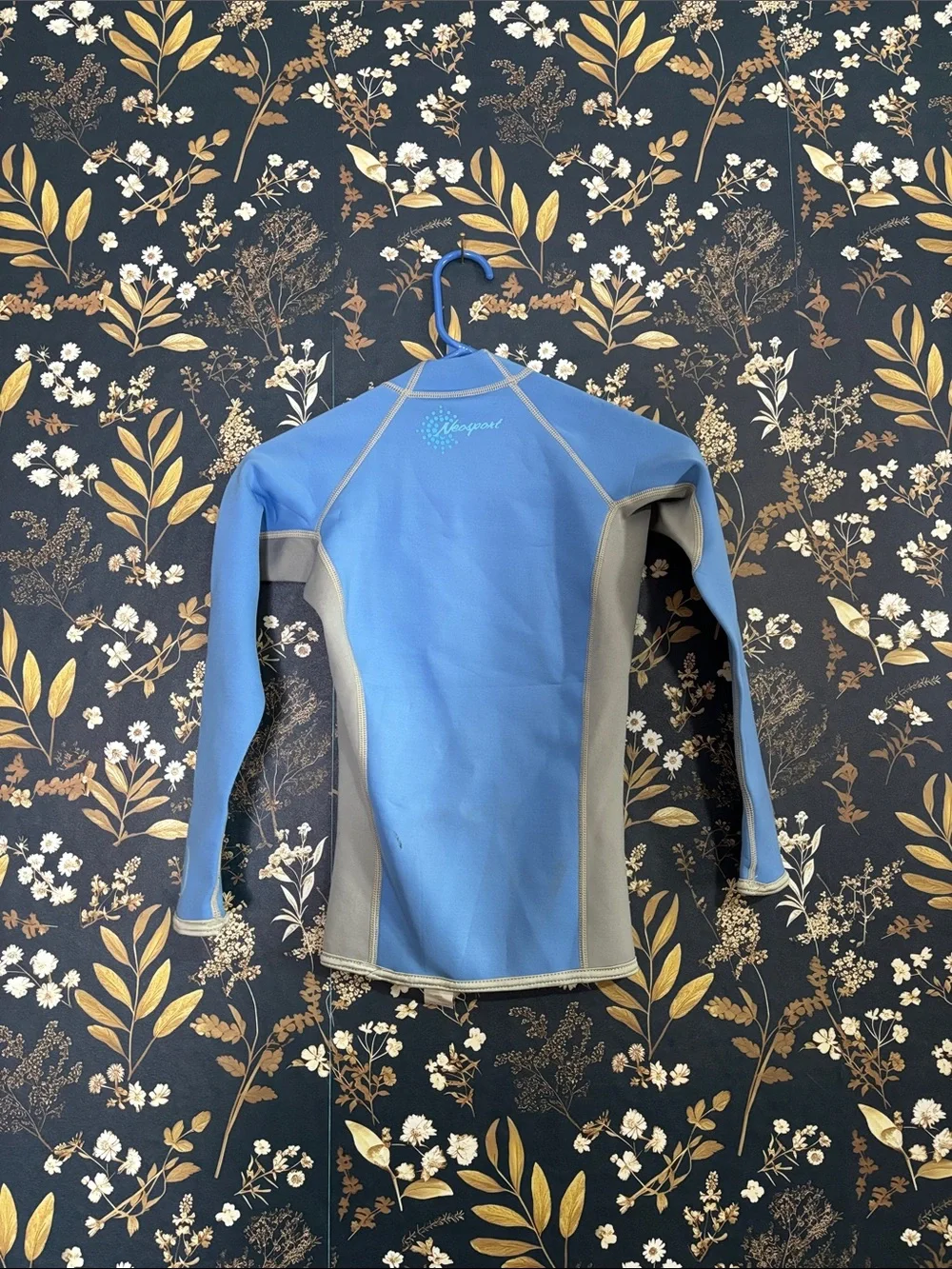 NeoSport Blue & Gray Neoprene Wetsuit Top Children’s Size 4